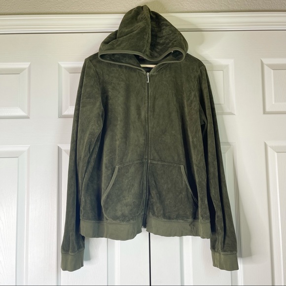 Juicy Couture Jackets & Blazers - Y2K Juicy Couture Dark Green Velour Jacket